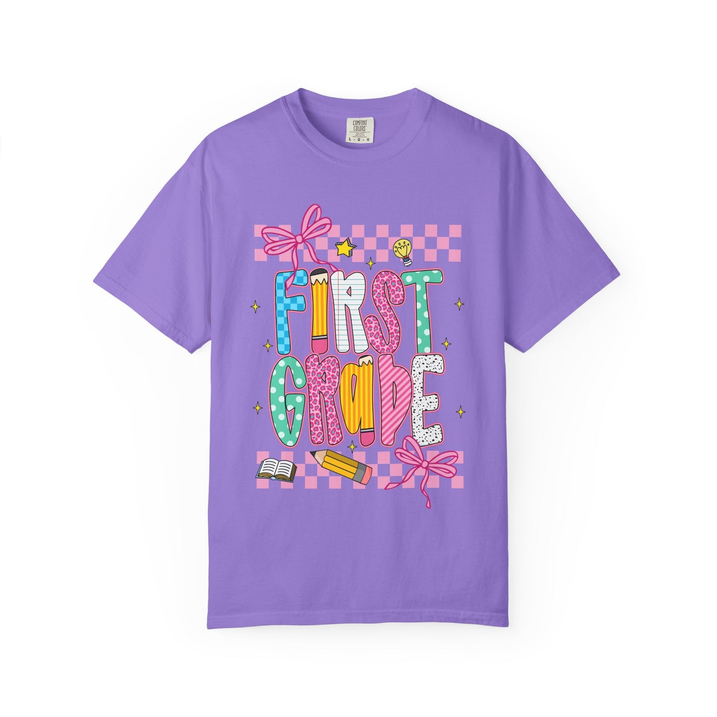 First Grade Superhero Unisex Garment-Dyed T-shirt